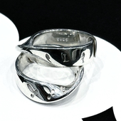 RELABEL LABEL 蝴蝶动态轨迹925纯银饰异形环绕开口戒指