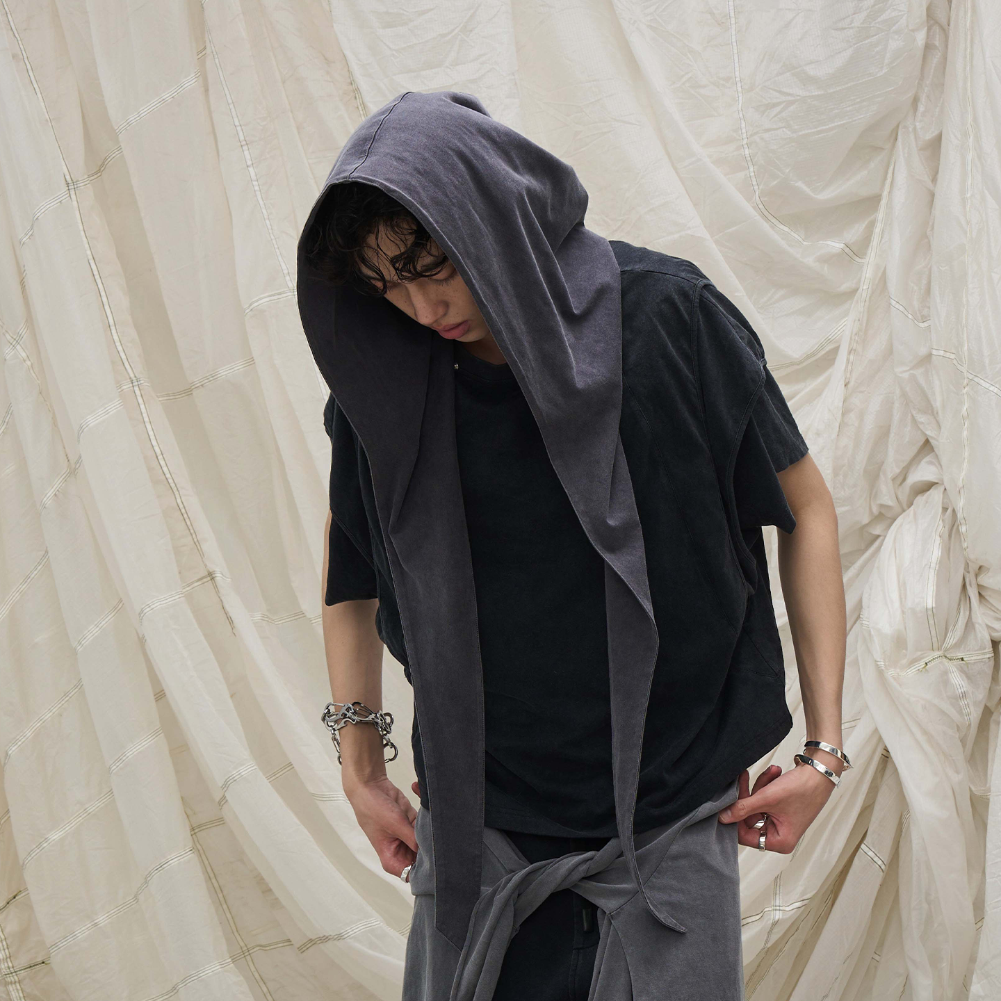 可拆卸随意搭配装饰大兜帽