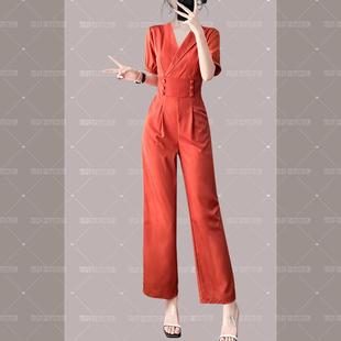 超级修身 RIERA2025夏季 简约纯色高级感小众设计师款 连体裤 超修身