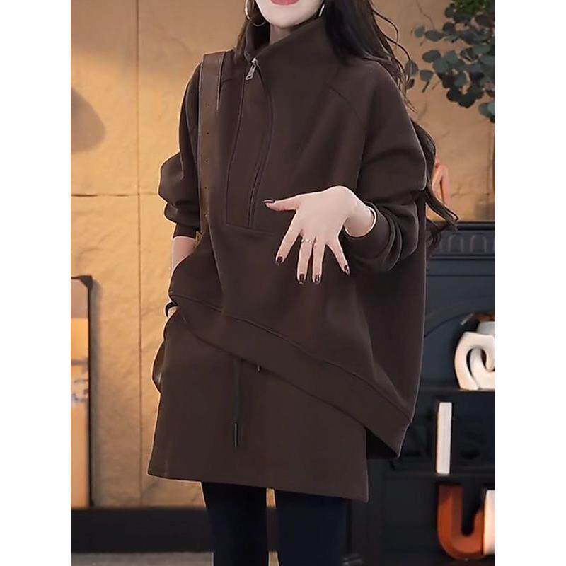 ROUMIKL加厚高领卫衣短裙两件套装女秋季2025新款大码时尚洋气质