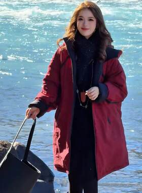 ROUMIKL欧货阔版中长款厚实保暖衣袄子女2025冬季大码宽松休闲加