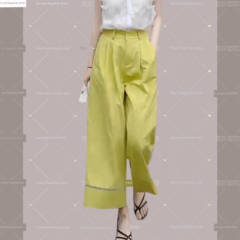 RIERA2025巨好看的夏装套装女小个子时尚减龄无袖衬衫九分休闲裤