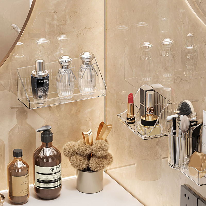 镜柜收纳盒浴室柜内置物架卫生间洗漱洗手台斜口壁挂化妆品口红