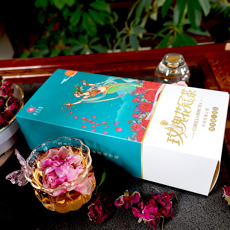 绿色食品济南平阴特产玫瑰花冠茶 30g低温烘焙干泡水泡茶礼物