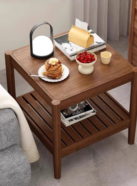 实木边几客厅家用中式简易小方桌简约现代小户型沙发柜阳台小茶几