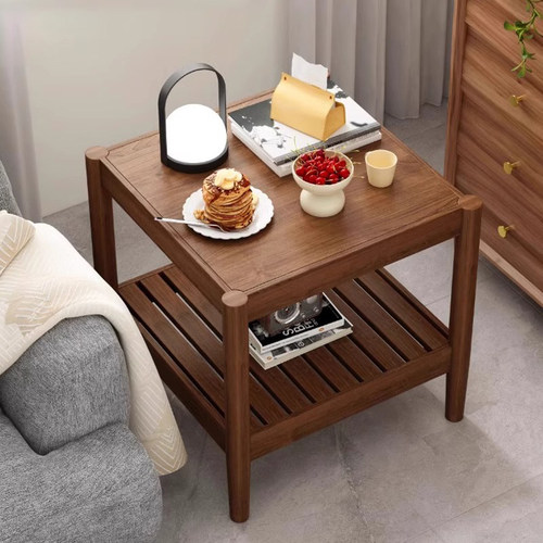 全实木边几中式复古简易沙发边柜