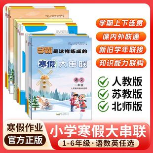正版寒假大串联一二三四五六年级语文数学英语人教版寒假作业