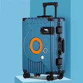 加厚铝框行李箱女男学生20寸登机旅行箱24寸拉杆箱万向轮密码 皮箱