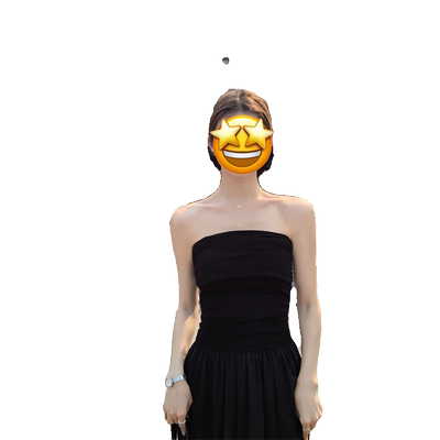 超好看两穿黑色一字肩连衣裙女