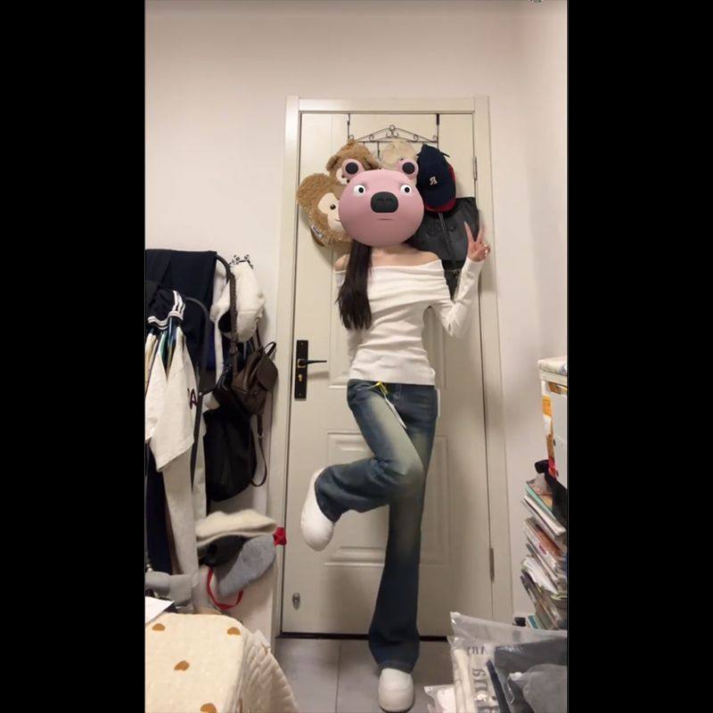 白色一字肩上衣露肩辣妹高级感修身内搭女春秋长袖韩系穿搭打底衫,女装/女士精品,T恤,淘宝优惠券,粉丝福利购,淘宝优惠卷