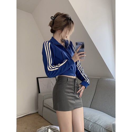 美式小众短款运动外套女春秋薄款