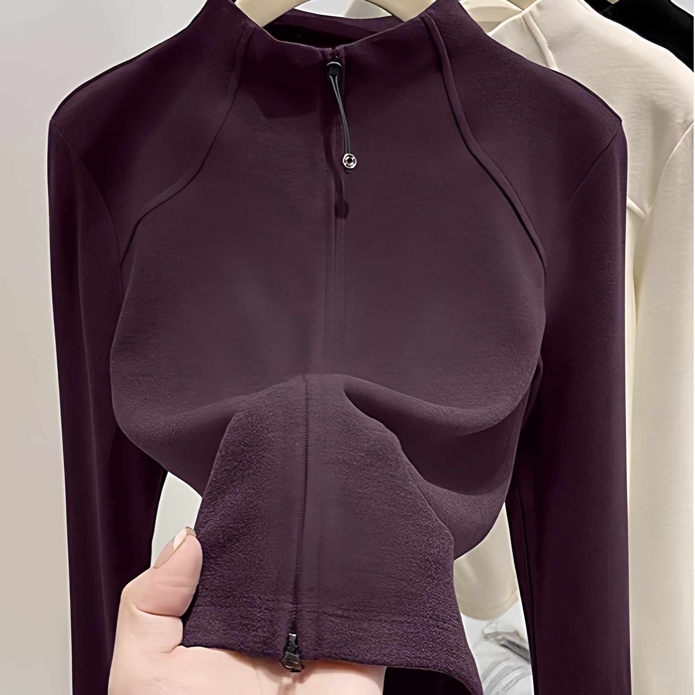 美式复古半高领德绒开衫卫衣女