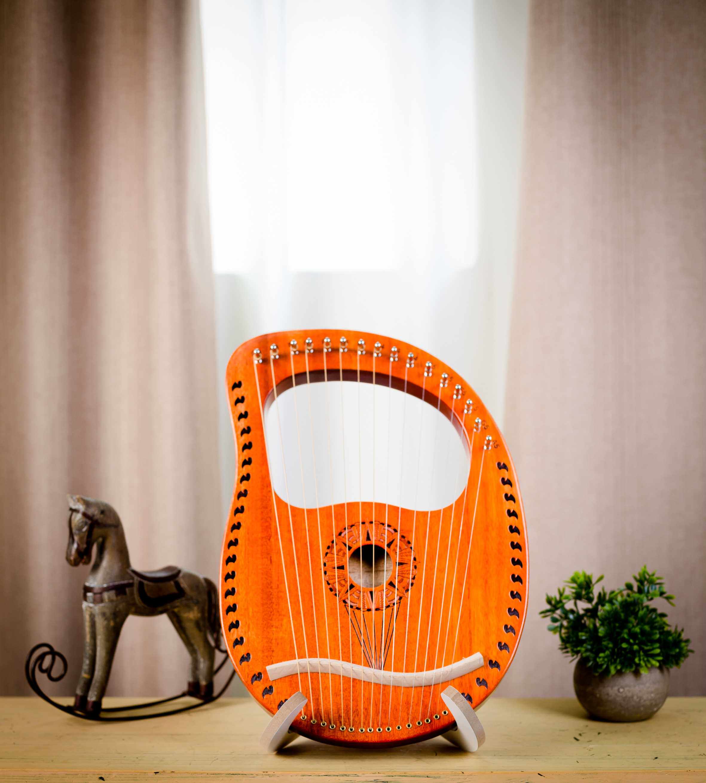 正品莱雅琴21弦19弦16弦24弦小竖琴弦小众乐器便携箱式型里拉琴ly