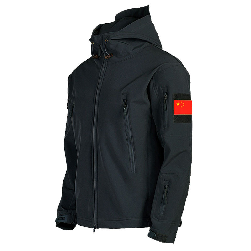 登山服中长款软壳骑行防水冲锋衣