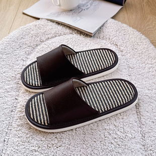 高端牛皮凉拖鞋2025新款轻便透气男士居家女士吸汗防臭轻奢凉真皮