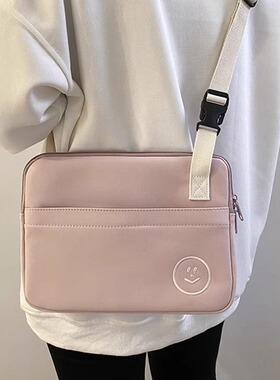 适用2025新款学而思t4/t40Pro手提包S4学习机P4平板电脑包XPad2pro简约笑脸斜挎包12.35防摔二代Max14收纳袋