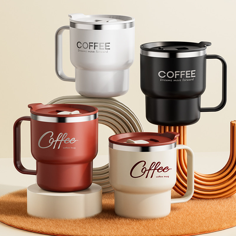 高颜值新款家用情侣水杯咖啡杯男女办公室喝水杯304不锈钢马克杯