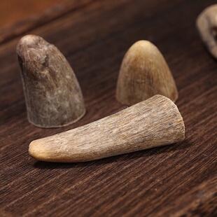 天然披毛犀碎料角尖实心泡酒高端鱼子纹竹丝纹文玩送礼佳品珍贵
