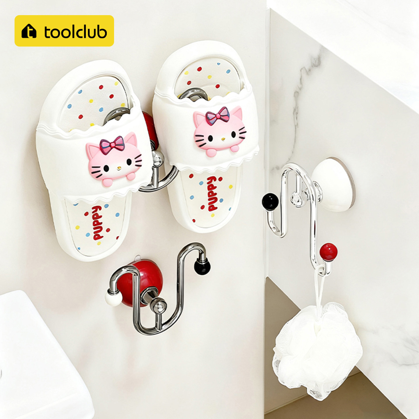 浴室拖鞋架吸盘挂钩免打孔