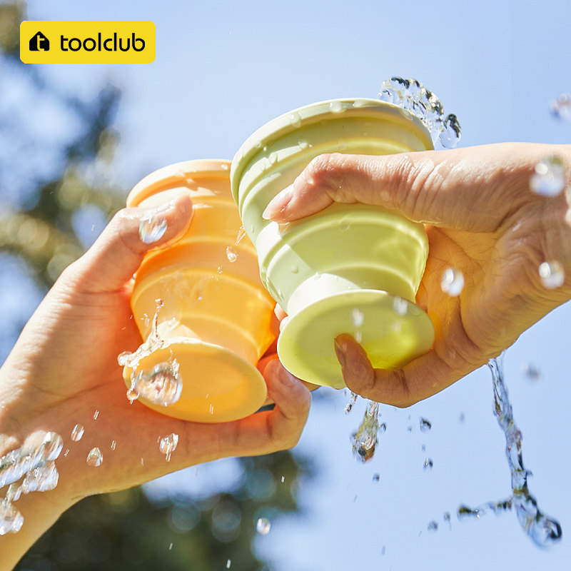 【母婴级硅胶】旅行便携式折叠杯