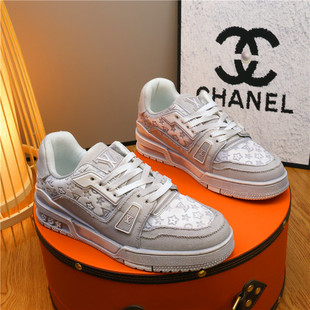 休闲鞋 厚底增高百搭情侣潮鞋 2025秋冬男士 欧美站轻奢灰色低帮板鞋