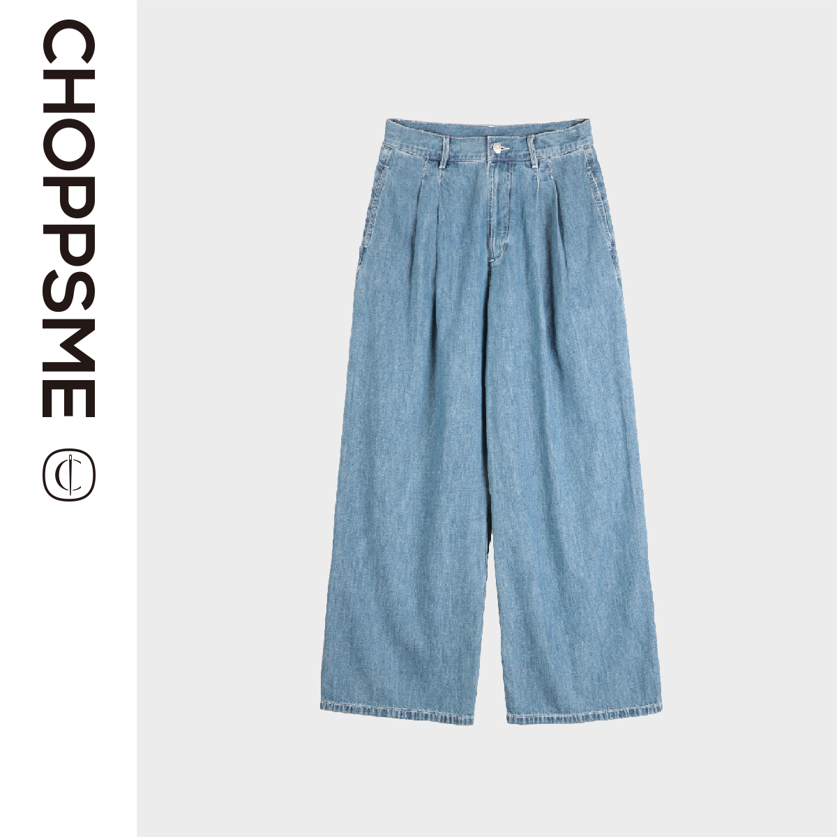 土耳其纯棉宽松高腰直筒牛仔裤