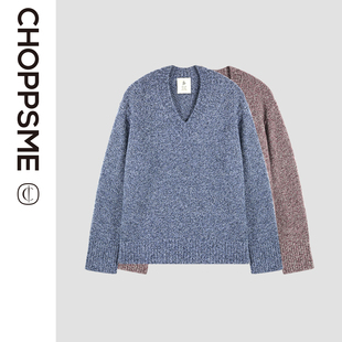 巧珀思｜JCLP16731匠心加厚羊绒系列定制3针花纱V领针织套头衫