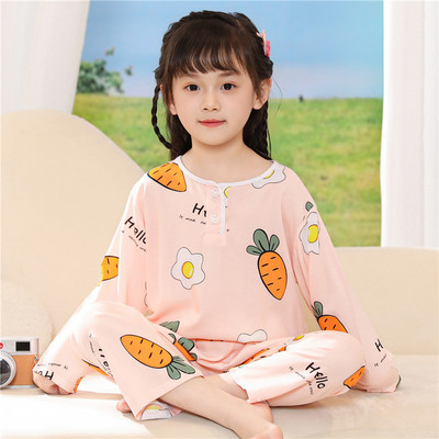 儿童睡衣薄款可爱棉绸空调服女童