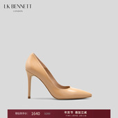 时尚 漆皮浅口细跟 BENNETT裸色尖头高跟鞋 2024年秋新款 经典
