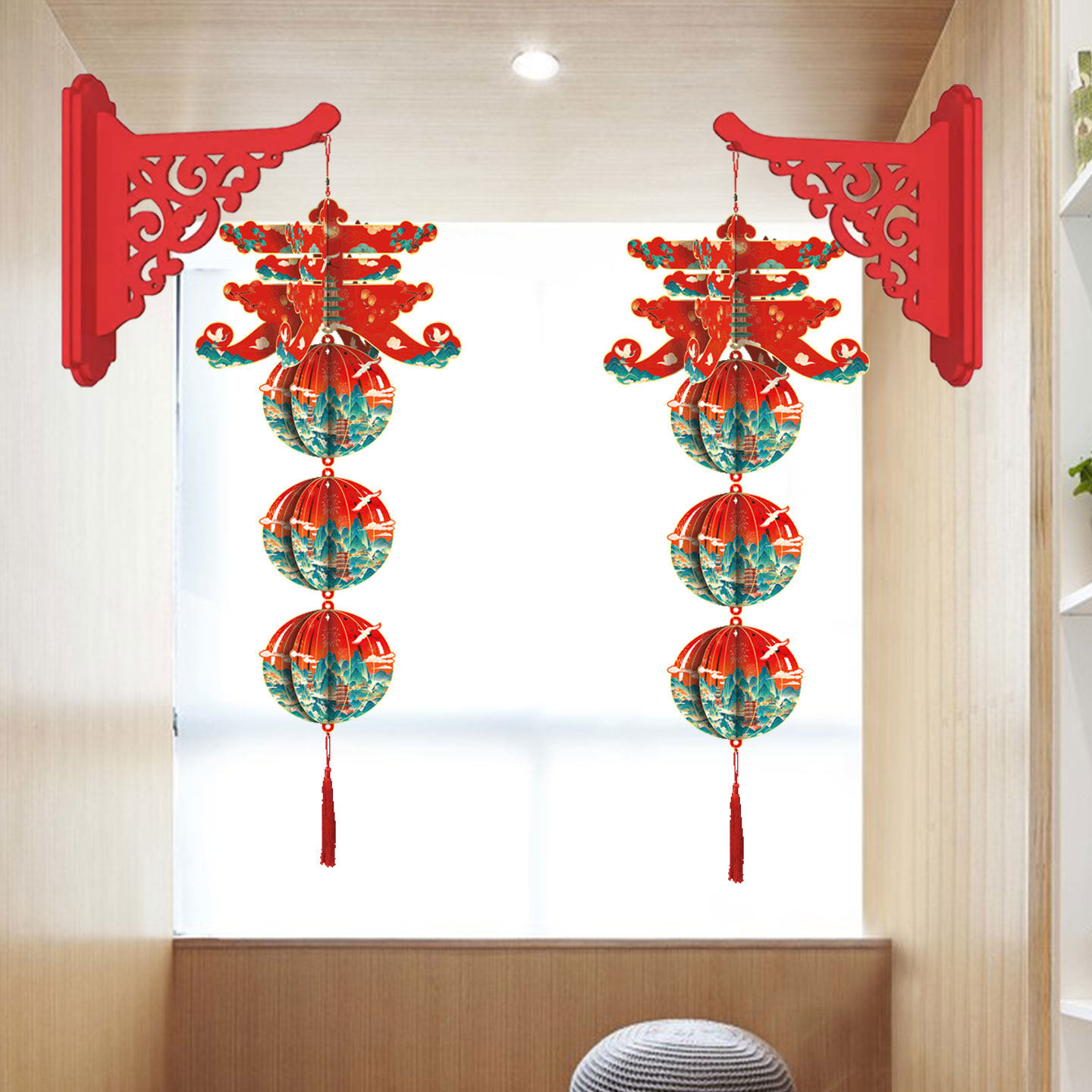 2026年新年元旦春节壁挂灯笼串乔迁之喜卧室门挂件开业装饰布置,节庆用品/礼品,节日装扮用品,淘宝优惠券,粉丝福利购,淘宝优惠卷