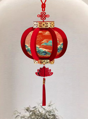 2026新年马年装饰春节灯笼挂件国潮风格商场店铺开业节日活动布置