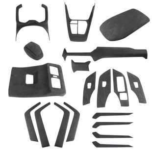 适用丰田RAV4荣放车内装饰中控面板翻毛皮扶手箱垫排挡威兰达改装