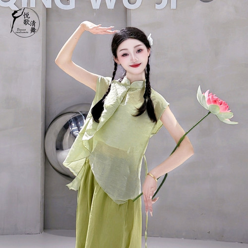 悦歌清舞古典舞立领上衣飘逸显白