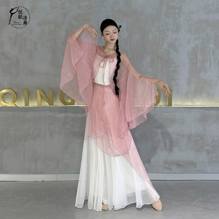 古典舞纱衣仙气演出服飘逸舞蹈服整套2025新款 中国舞练功服 阔腿裤