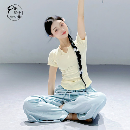 现代舞衣服古典舞上衣考级舞蹈服形体训练服装女中国舞练功服夏季 - 封面