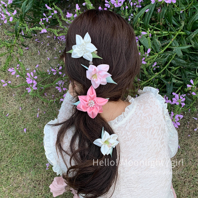 春日氛围感立体花朵发夹~