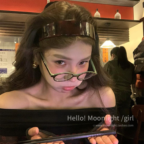 Fever同款韩系琥铂色宽边发箍女高级感带齿防滑洗脸头箍发卡头饰