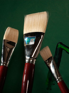 进口澳洲NEEF猪鬃毛油画笔红胖子长杆硬毛丙烯油彩加厚笔刷140B