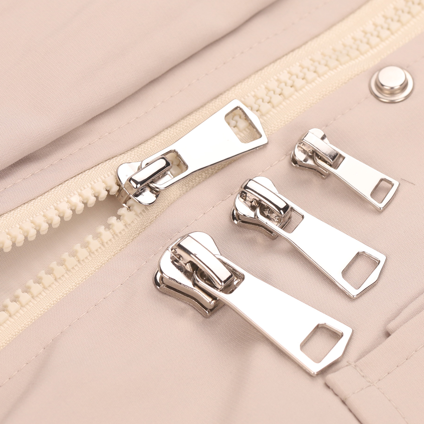 拉链头358号银色加厚树脂金属齿