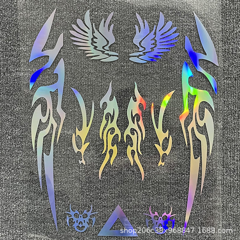 摩托车鬼火电动车个性改装贴反光贴火焰全套贴花贴纸七彩变色贴花,汽车用品/电子/清洗/改装,汽车装饰贴/反光贴,淘宝优惠券,粉丝福利购,淘宝优惠卷