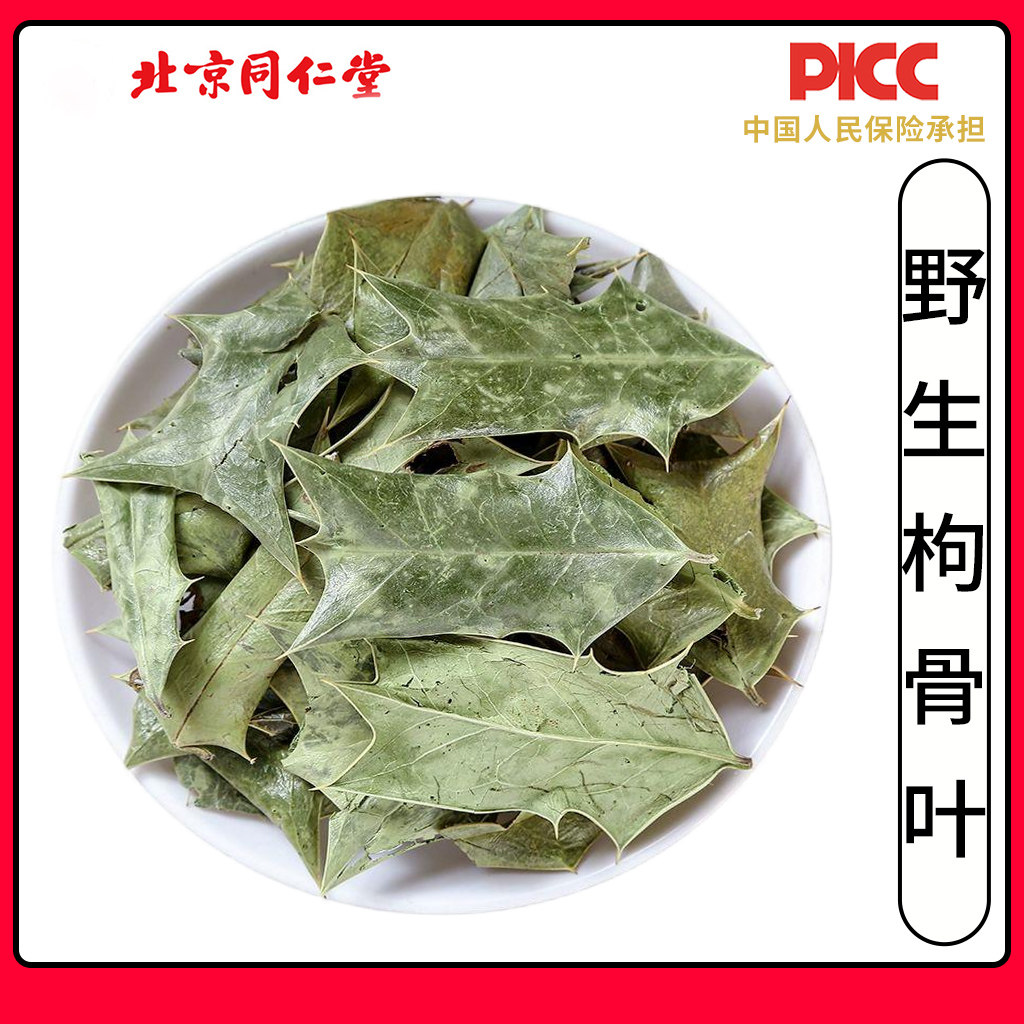 同仁堂枸骨叶中药材500g功劳叶枸骨叶茶狗狗骨叶猫儿刺树叶