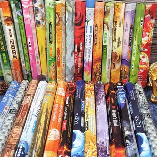 印度进口GR熏香鼠尾草沉香檀香圣木薰衣草玫瑰线香净化空气水晶