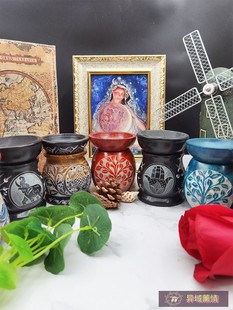 多款皂石精油灯炉熏香炉大款雕刻镂空大象生命树手印度工艺品进口