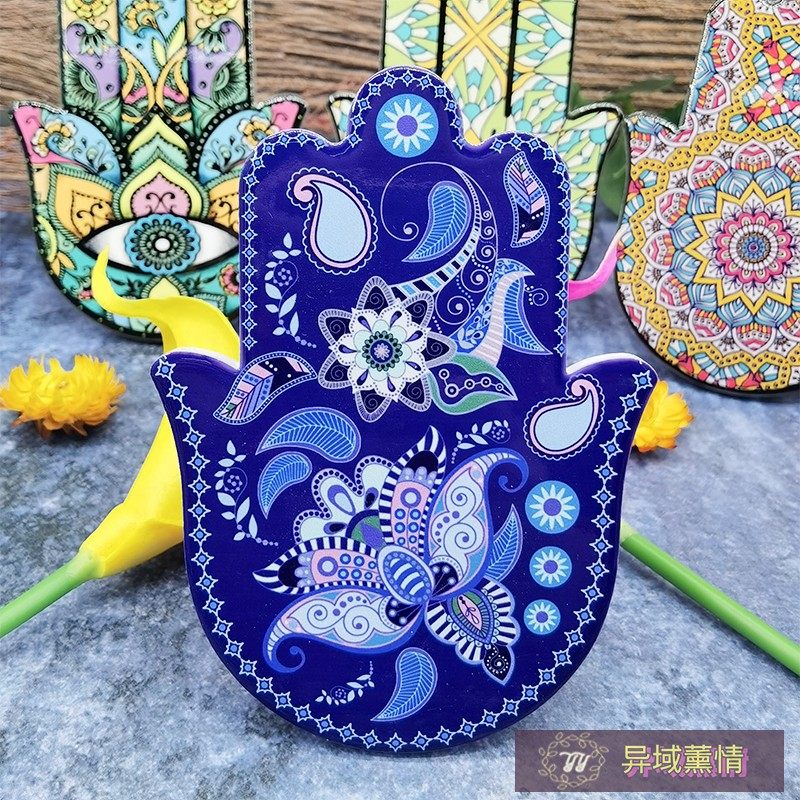 유럽의 기하학적 패턴 파마티의 손 만다라 장식 장식품 도자기 제품 가정 장식품 거실