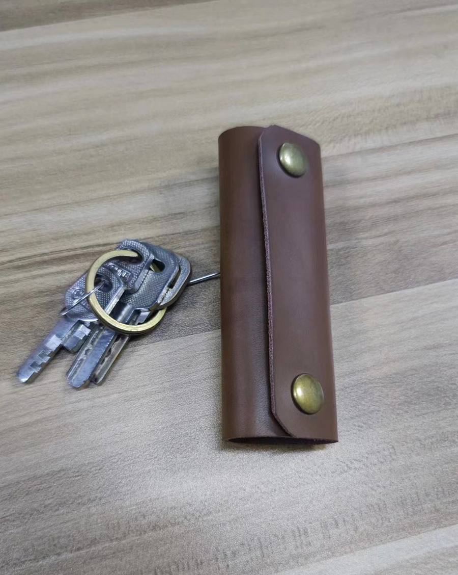 真皮钥匙包复古收纳包男家用小包女钥匙包牛皮手工创意钥匙扣包