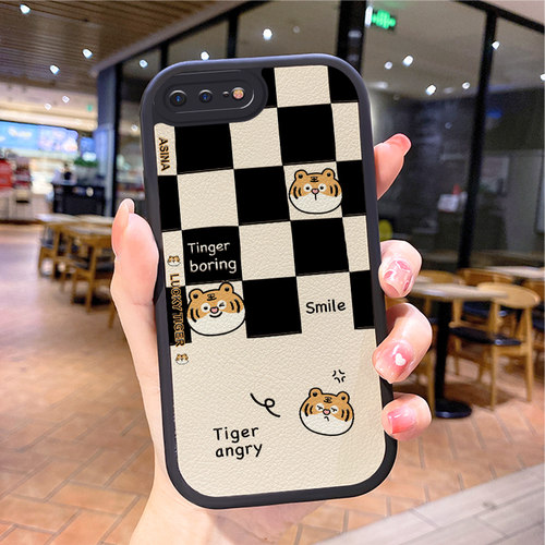 棋盘适用苹果8plus手机壳16promax女iphone6s新款e15pro套7p防摔x17air14plus男13mini12挂绳11xs软xr xsmax