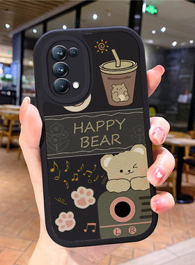 小羊皮小熊适用opporeno6手机壳opρoreno5pro新款0pporeno4opp0ren02女opreno3reon5k opop poop oppi oppe