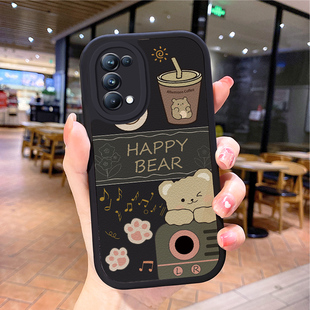 小羊皮小熊适用opporeno6手机壳opρoreno5pro新款0pporeno4opp0ren02女opreno3reon5k opop poop oppi oppe