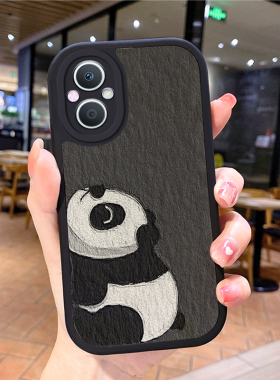 小羊皮熊猫适用oppofindx5手机壳a11新款opopa96poopa5防摔oppia93s男find×5pro女oppea92s潮oppox3a7a8a97