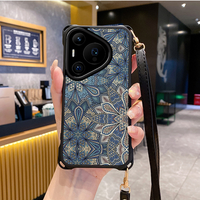 图腾适用华为Pura80pro手机壳斜跨挂绳70ultra套70pro+新款P60ART全包P50Pro新品P40lite外壳P30Pro防摔5G软